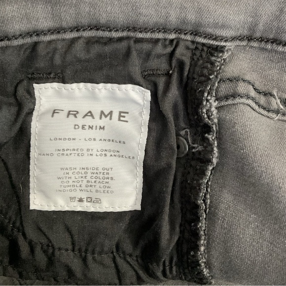 FRAME Grey Shred Le Skinny de Jeanne Jeans size 25 - Picture 12 of 13